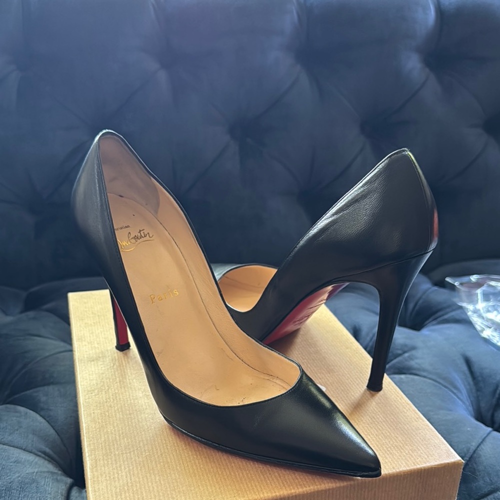 Christian Louboutin Black Decoltissimo 100 Nappa Heels